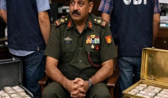 بھارتی فوج کے لیفٹیننٹ کرنل رشوت لینے پر گرفتار؛ روپوں سے بھرے صندوق برآمد