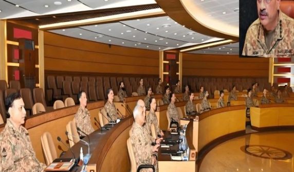 بھارتی سرپرستی یافتہ دہشتگردوں، سہولت کاروں سے بغیر کسی رعایت نمٹا جائے گا، کورکمانڈرز کانفرنس