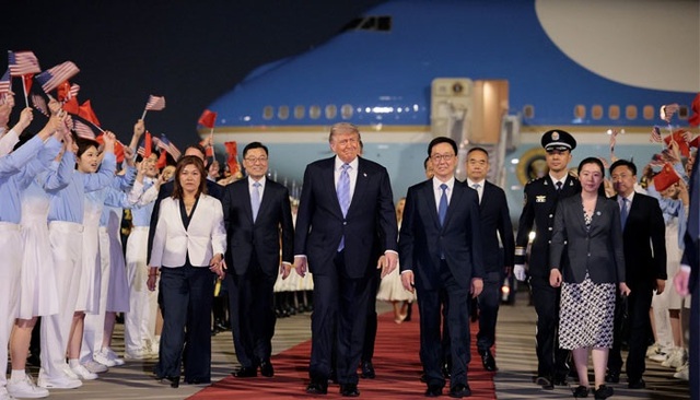trumparrivedbeijing