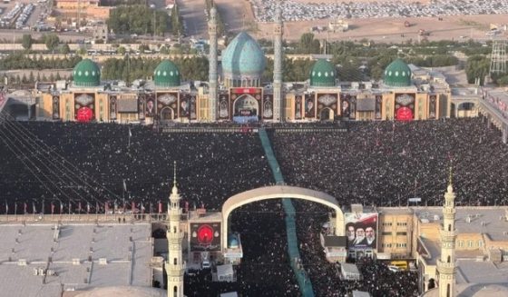 Mourners attend a prayer for Iran's late Supreme Leader