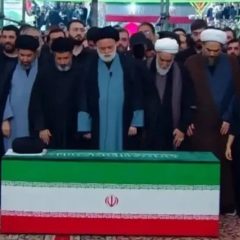 ayat ullah khamenei funeral pray mashad