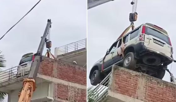 car on roof