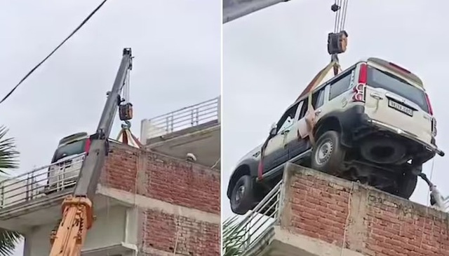 car on roof