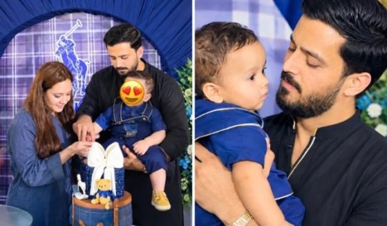 rajab butts attending his son,s first birthday
