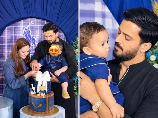 rajab butts attending his son,s first birthday
