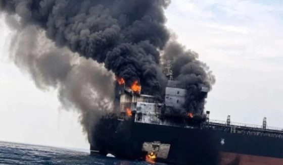 iran claims seven oil tankers hit in strait of hormuz