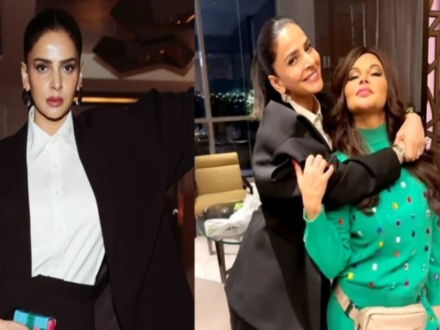 rakhi sawant and saba qamar meeting