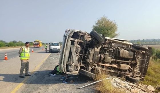 van accident